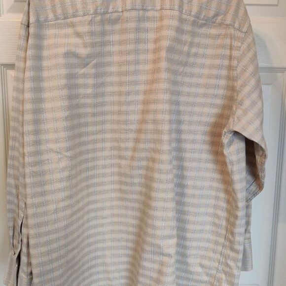 J. Ferrar Yellow/Plaid Button-Up Dress/Casual Shirt Men's 17 1/2/34-35 - Picture 2 of 9